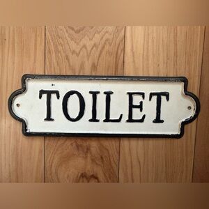 Vintage Metal/Tin Style Toilet Sign